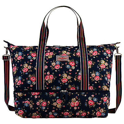 Cath Kidston Latimer Rose Large Foldaway Double Decker Travel Bag, Navy